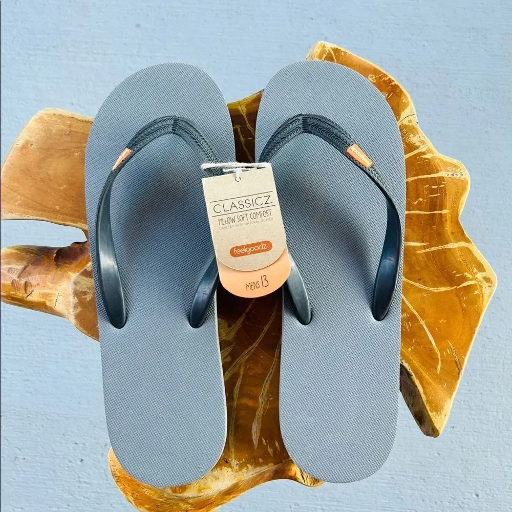 Men’s Classicz Ultra Flip Flops by Feelgoodz - Sz 13 - from Vegan Materi…